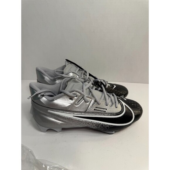 .10015 Nike Vapor Edge Silver/Black Cleats-US 9 Mens - Picture 1 of 5